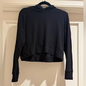 Athleta Cropped Hoodie Soft Light Sweatshirt - Black - XXS - Worn Once